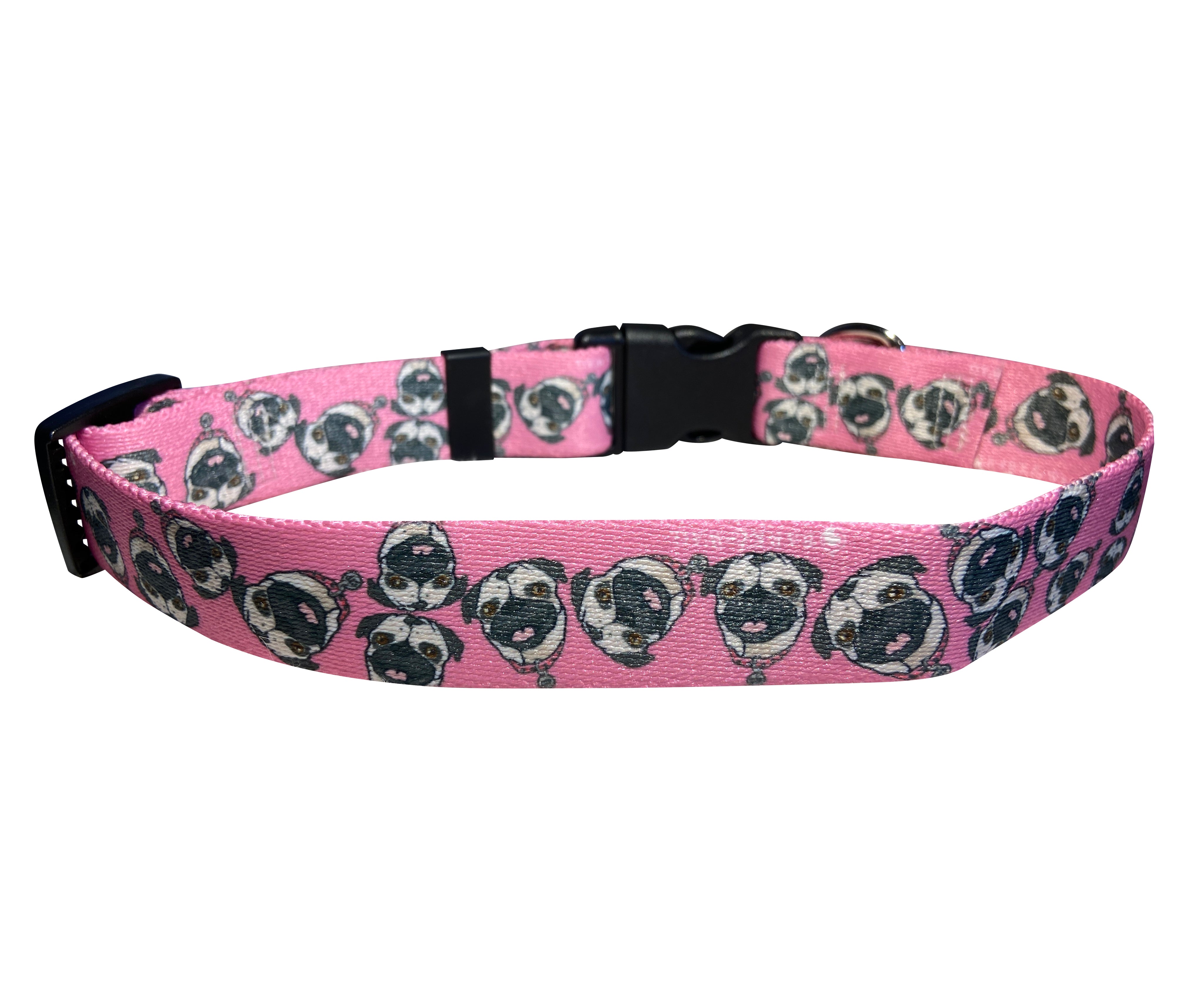 Chuck the Pug Pink Collar image 0