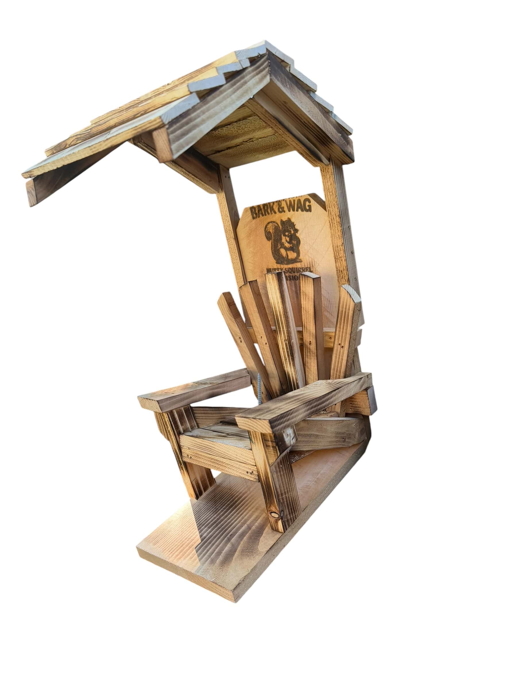 The Captain's Cabana — Classic Covered Squirrel Feeder, 7.5"×15" | Nutty Squirrel Division