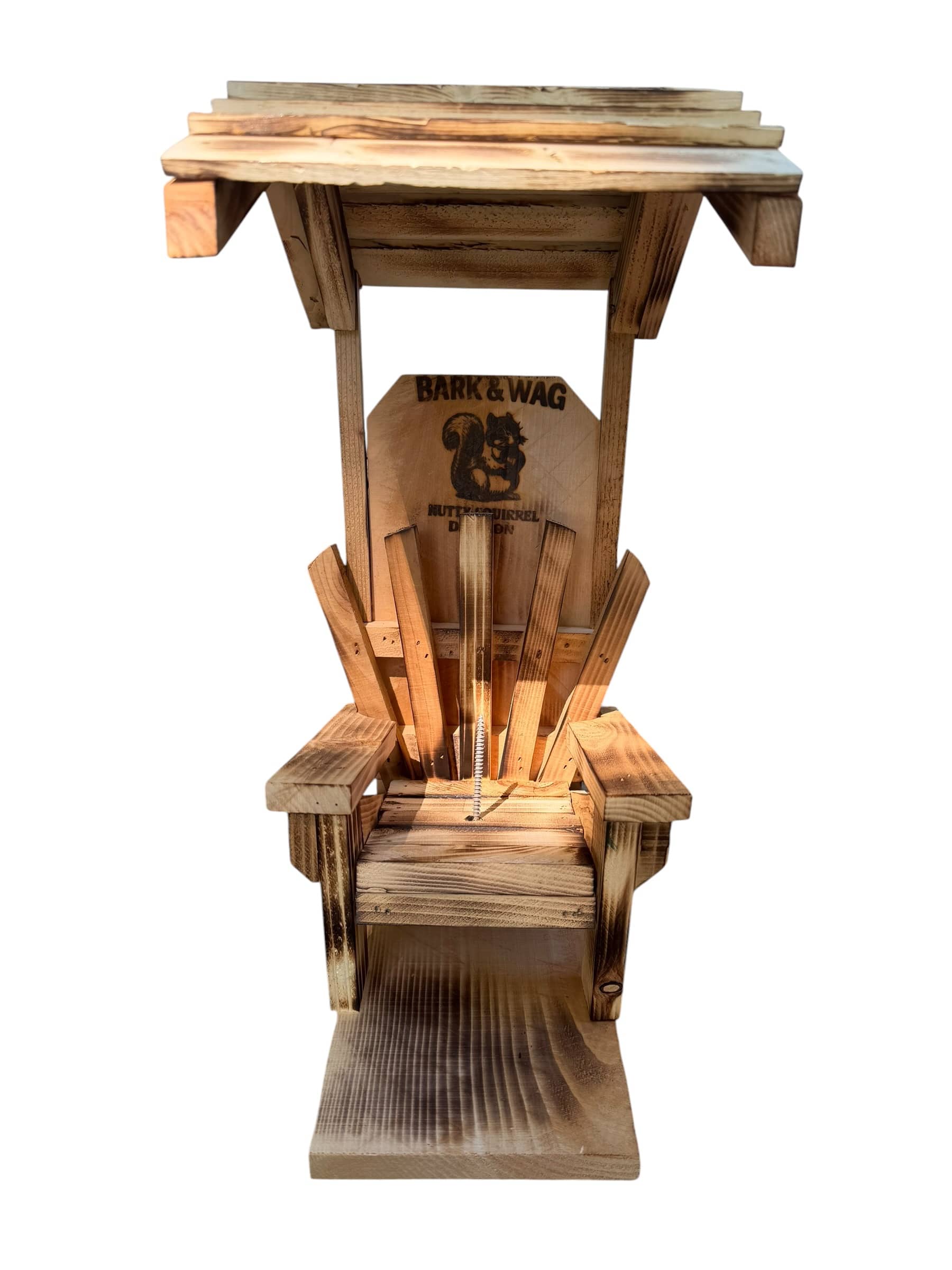 The Captain's Cabana — Classic Covered Squirrel Feeder, 7.5"×15" | Nutty Squirrel Division