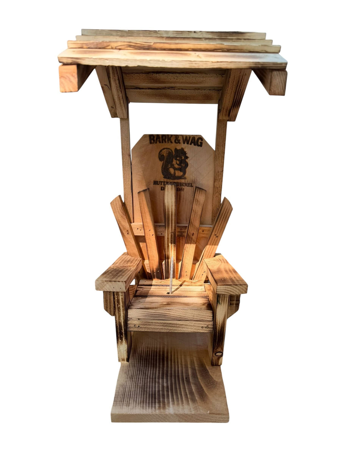 The Captain's Cabana — Classic Covered Squirrel Feeder, 7.5"×15" | Nutty Squirrel Division