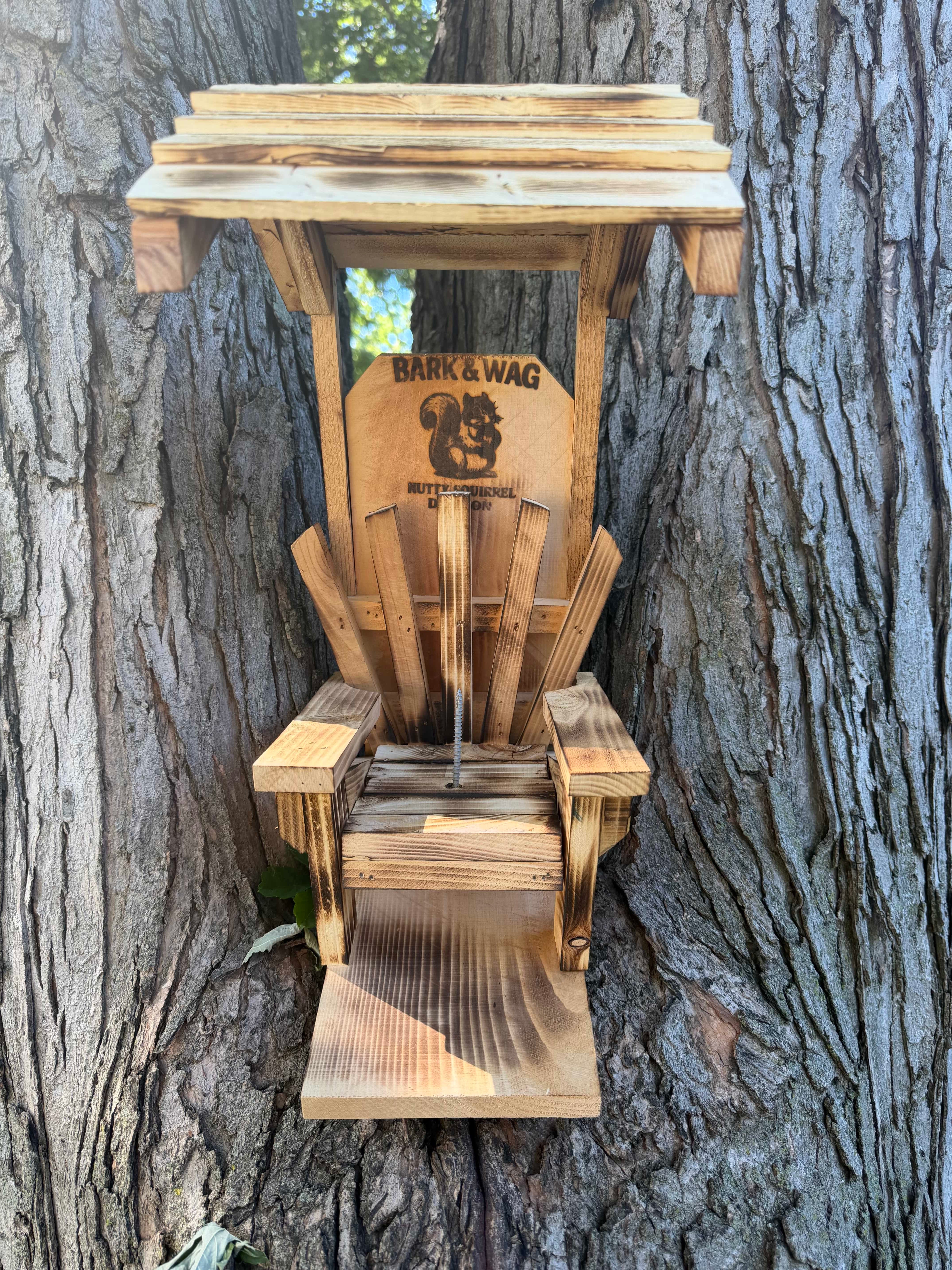 The Captain's Cabana — Classic Covered Squirrel Feeder, 7.5"×15" | Nutty Squirrel Division