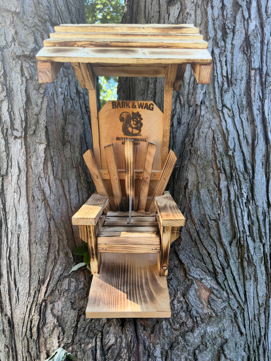 The Captain's Cabana — Classic Covered Squirrel Feeder, 7.5"×15" | Nutty Squirrel Division