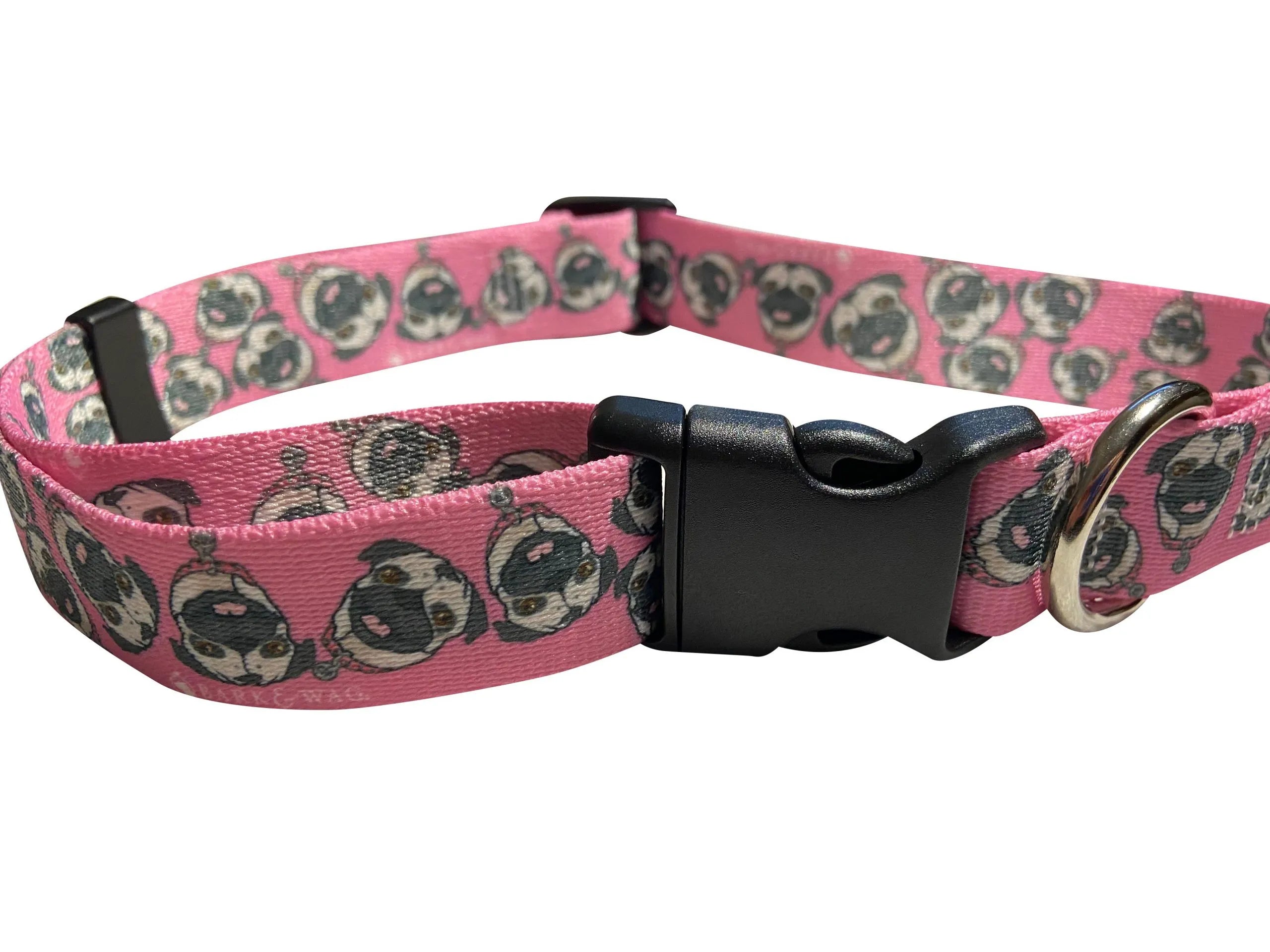 Chuck the Pug Pink Collar image 1