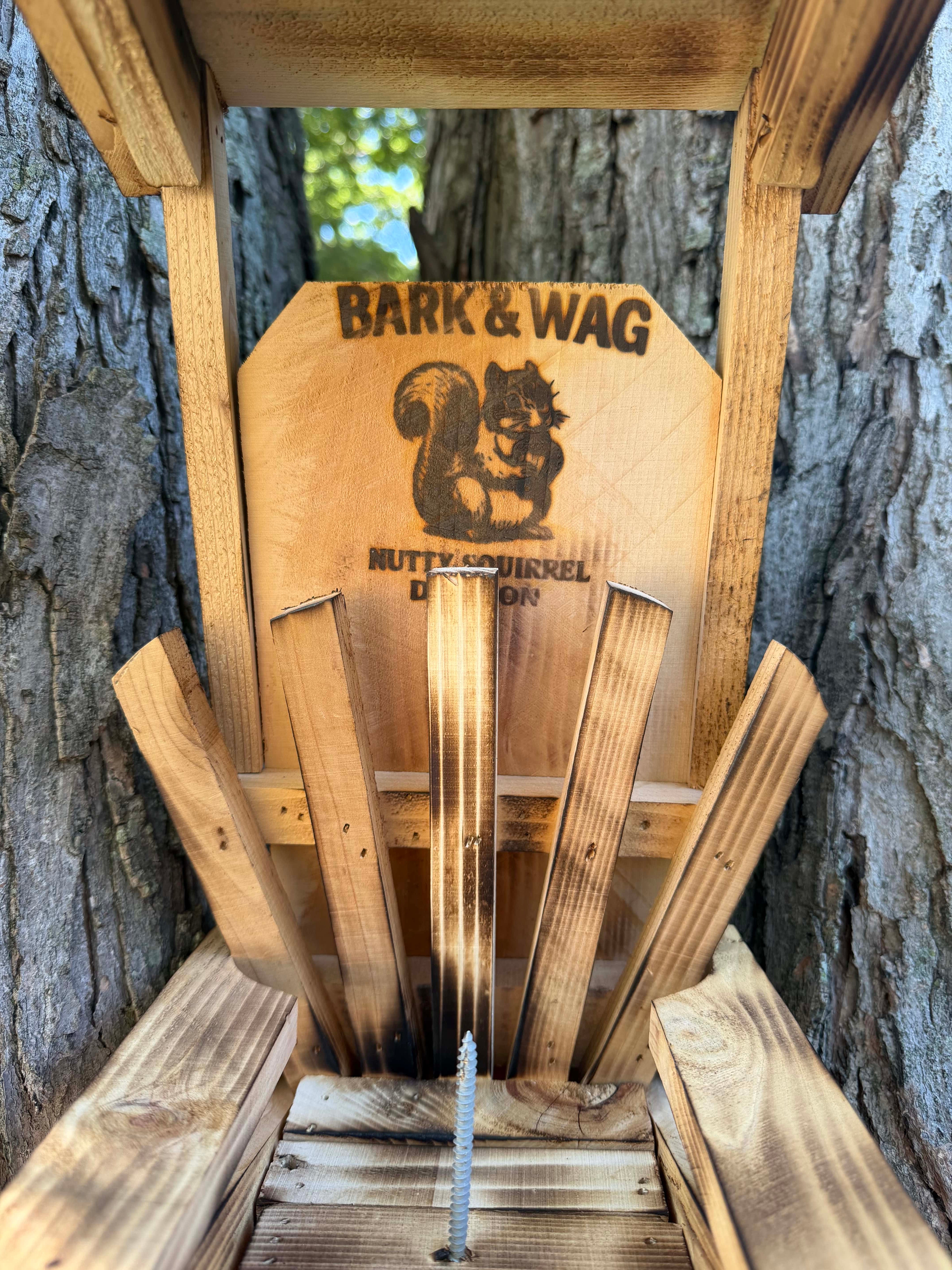 The Captain's Cabana — Classic Covered Squirrel Feeder, 7.5"×15" | Nutty Squirrel Division