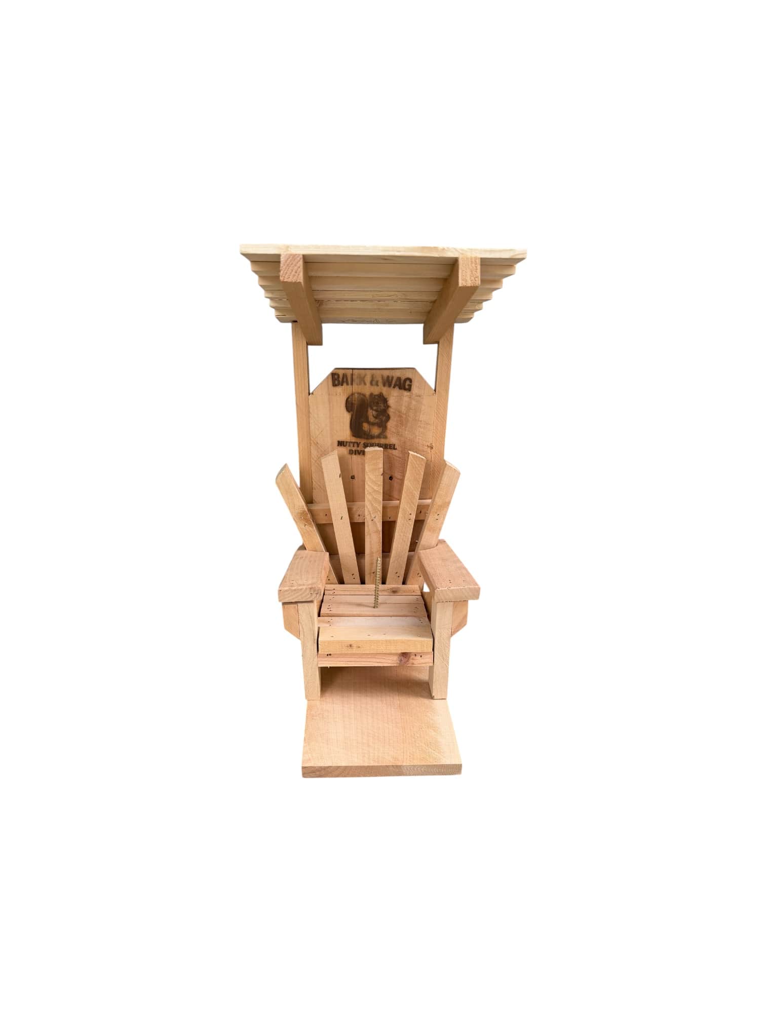 The Captain’s Cabana — Covered Squirrel Feeder Chair