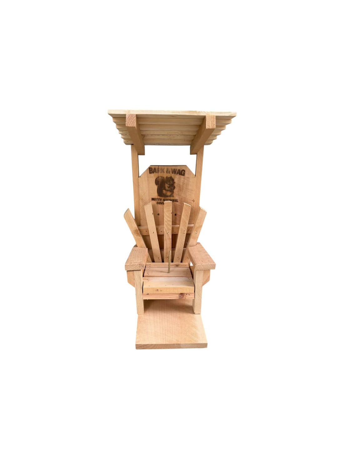 The Captain’s Cabana — Covered Squirrel Feeder Chair