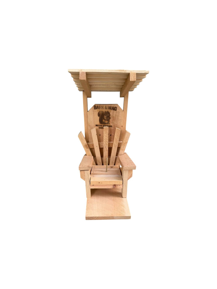 The Captain’s Cabana — Covered Squirrel Feeder Chair