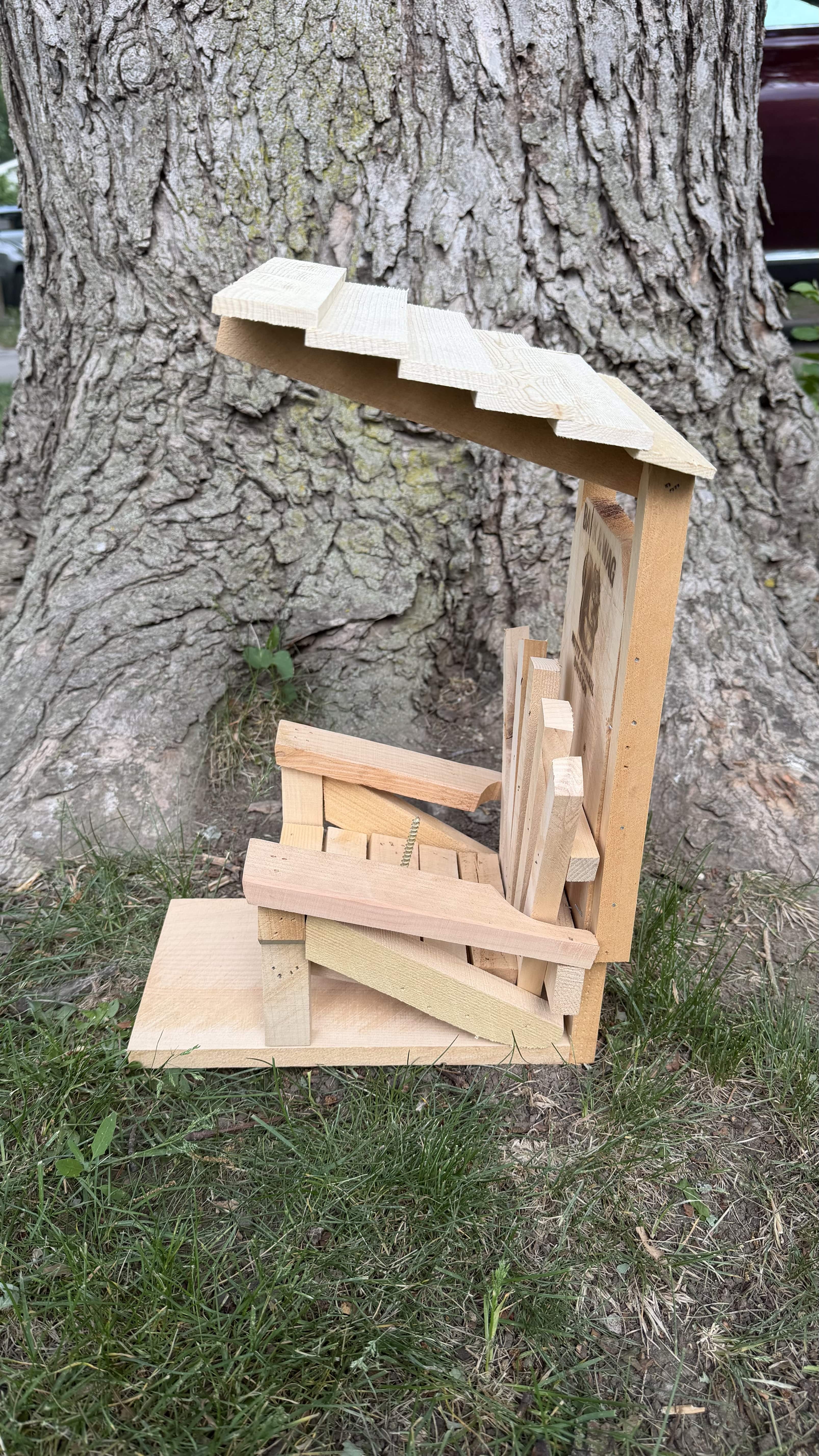 The Captain’s Cabana — Covered Squirrel Feeder Chair