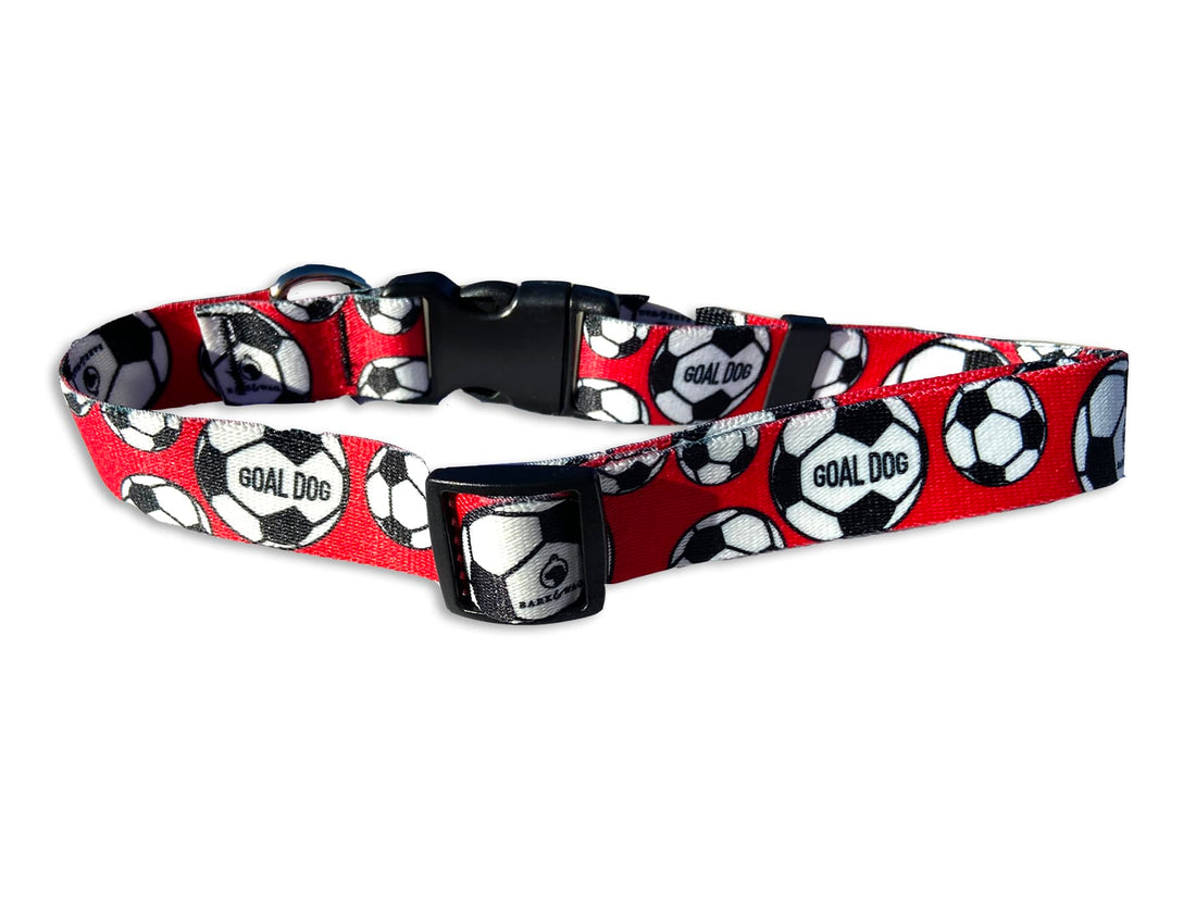 Goal Dog Red Soccer Collar