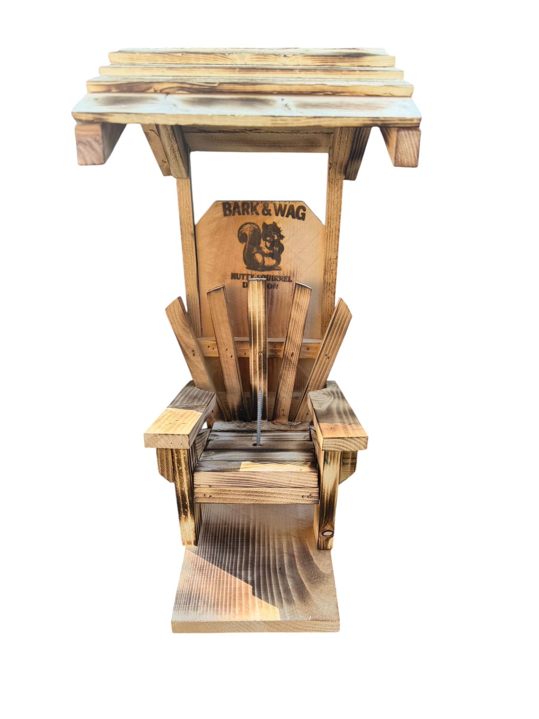 The Captain's Cabana — Classic Covered Squirrel Feeder, 7.5"×15" | Nutty Squirrel Division
