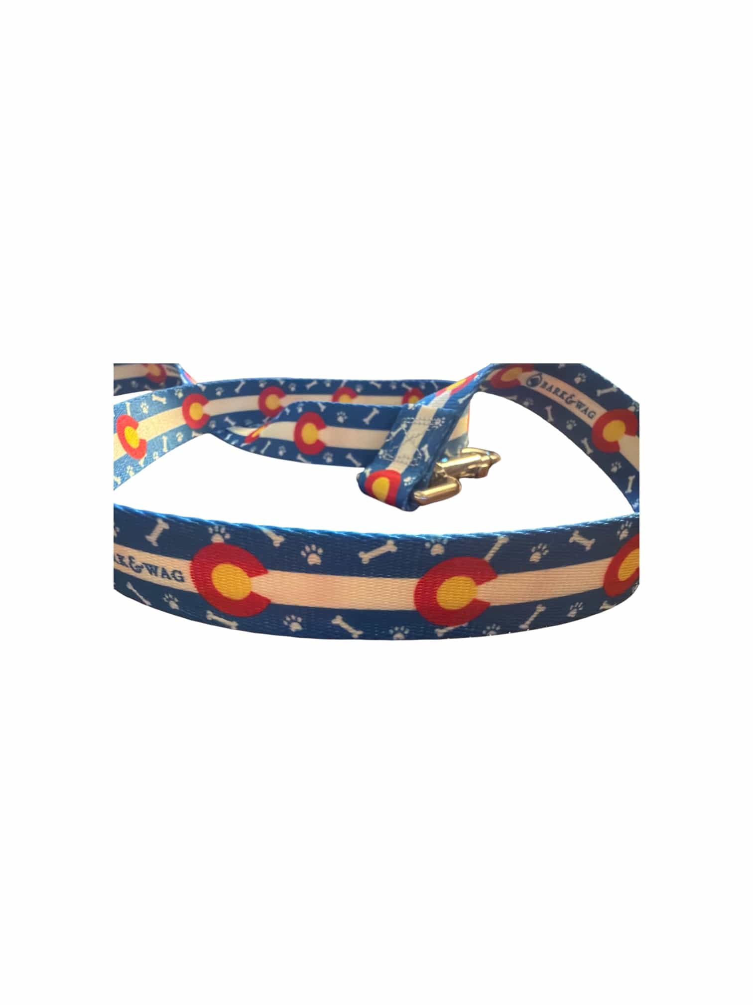 Colorado Paws & Bones in Blue Leash