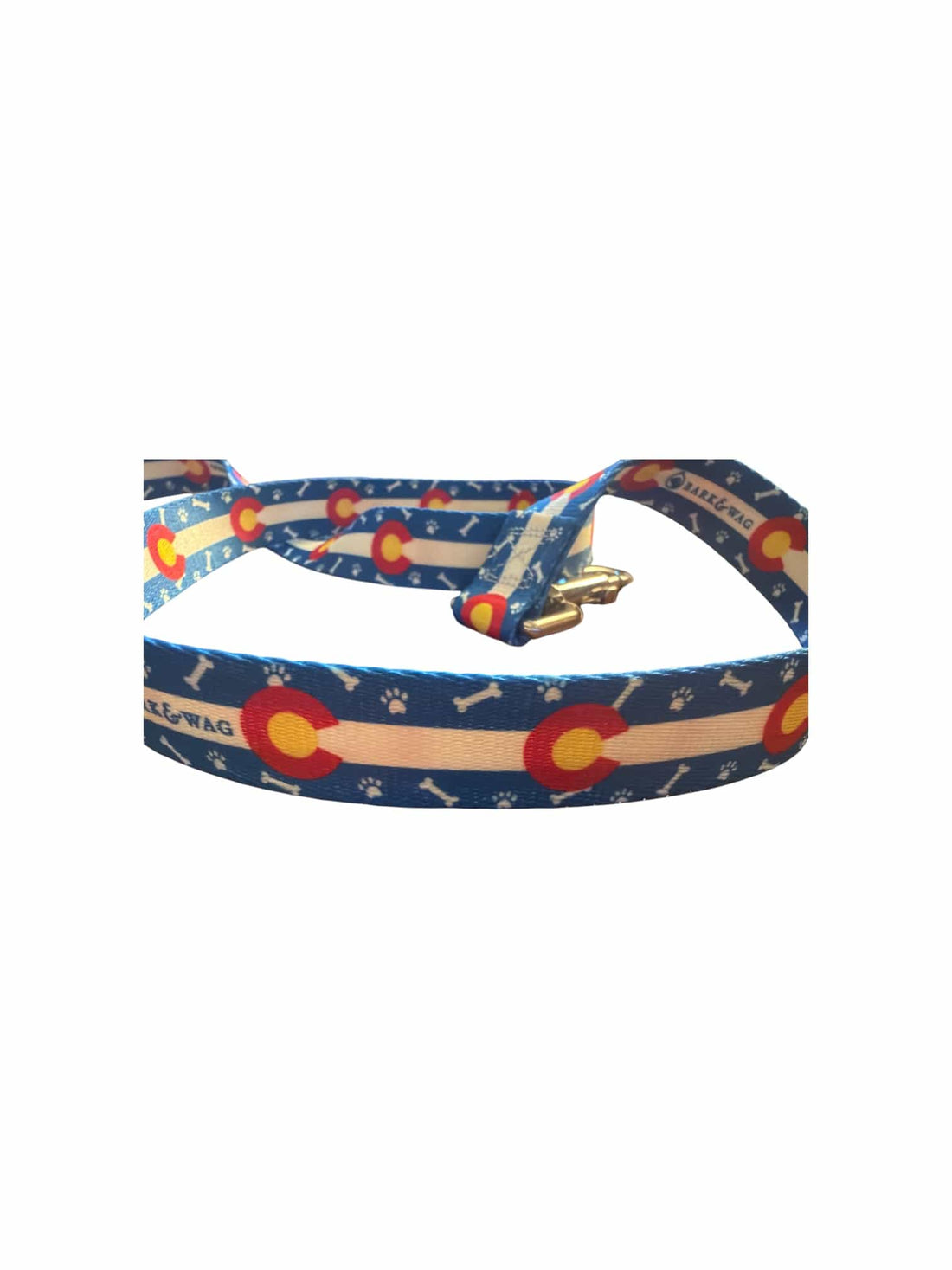 Colorado Paws & Bones in Blue Leash