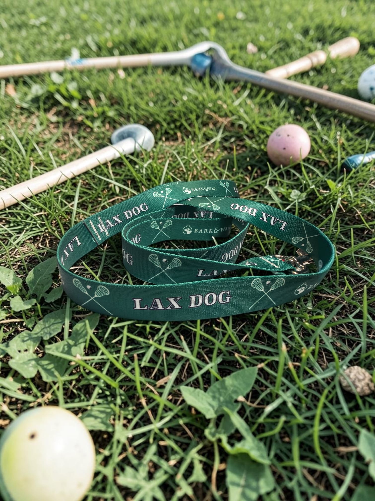 Lacrosse LAX Dog Green Leash