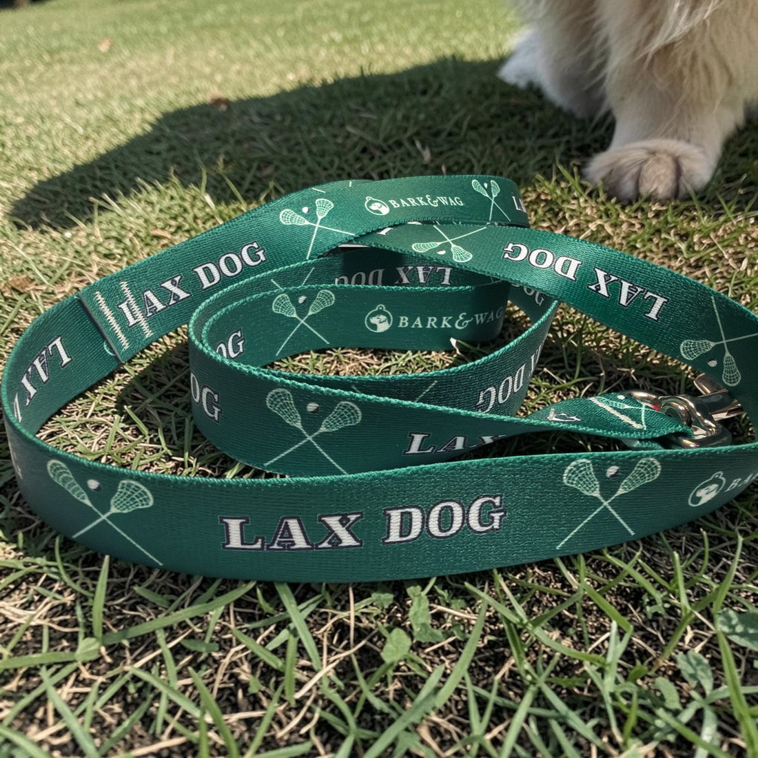 Lacrosse LAX Dog Green Leash