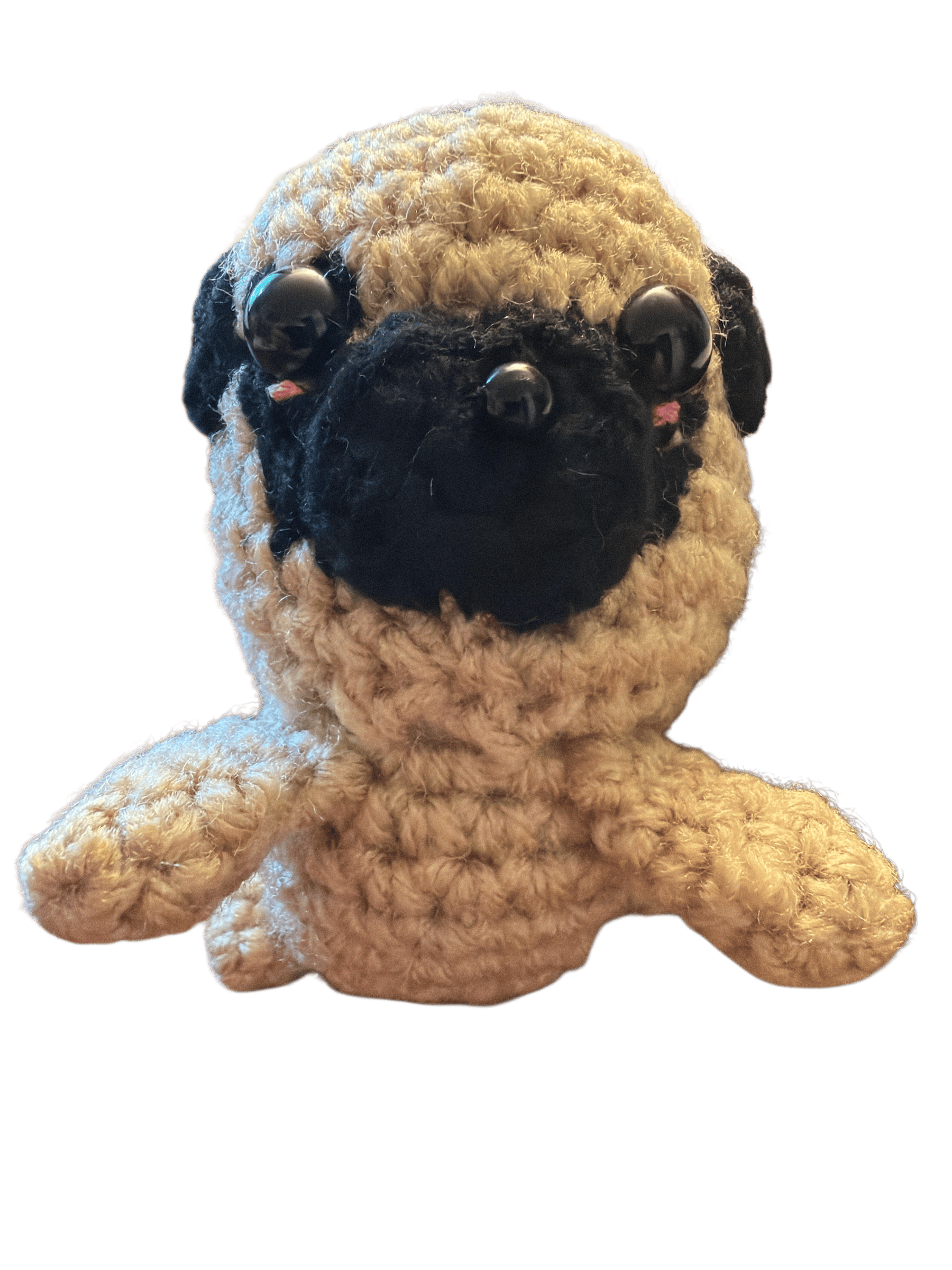 Chuck the Pug Crochet Plushie — Handmade Bark & Wag Brand Ambassador