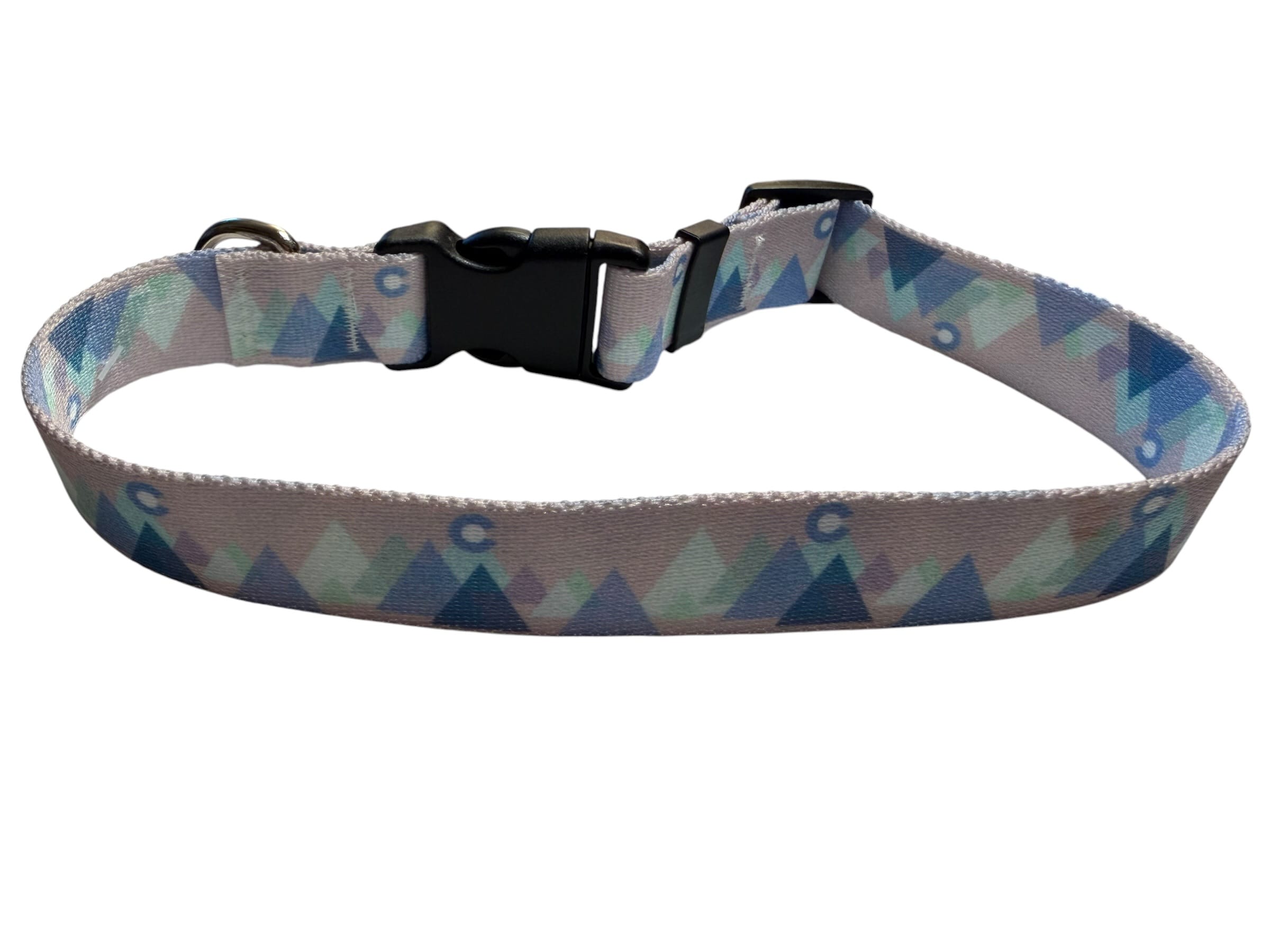 Modern Mountain Blue Dog Collar