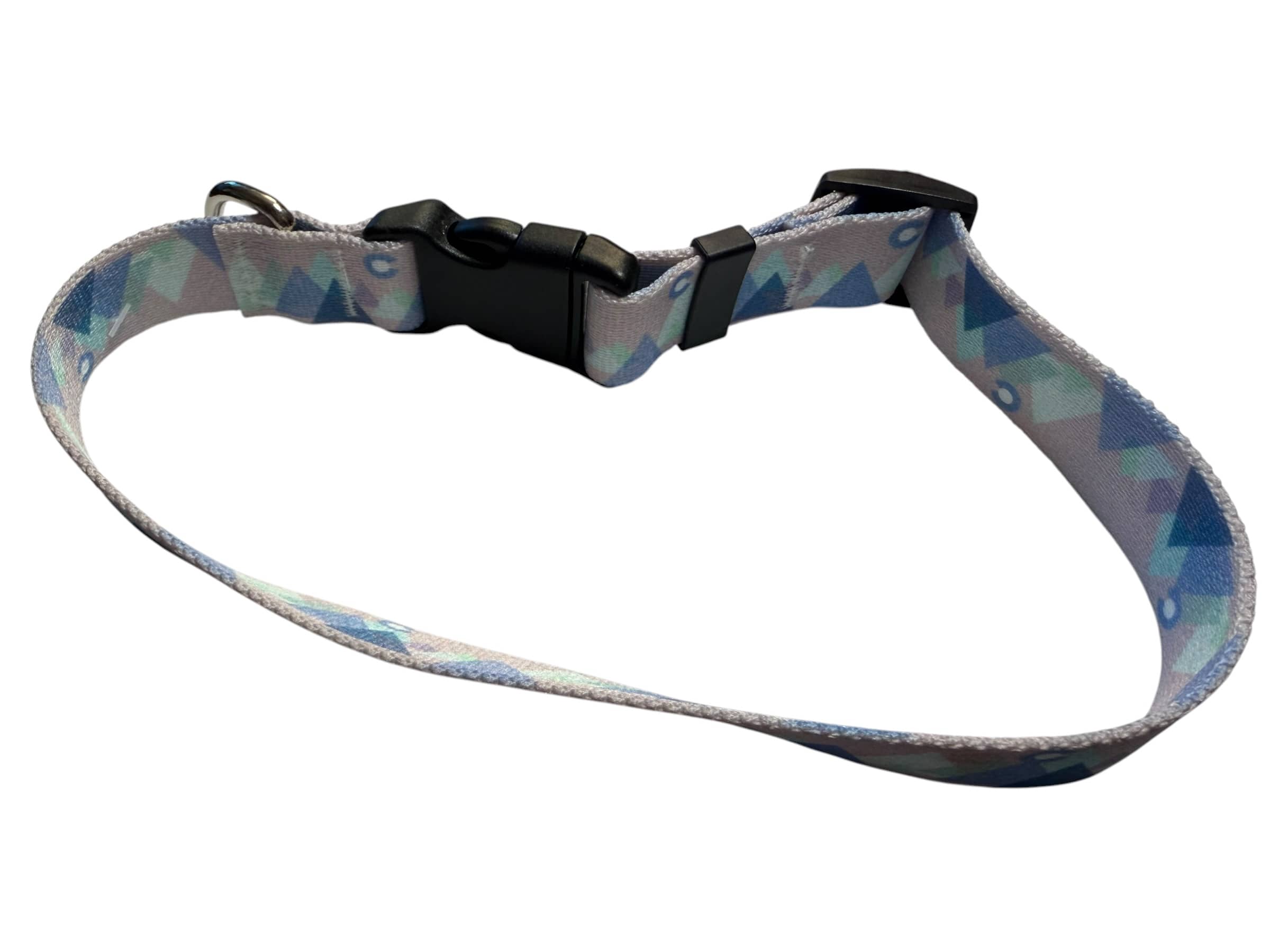 Modern Mountain Blue Dog Collar