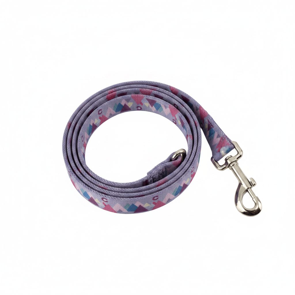 Modern Mountain Pink Dog Leash